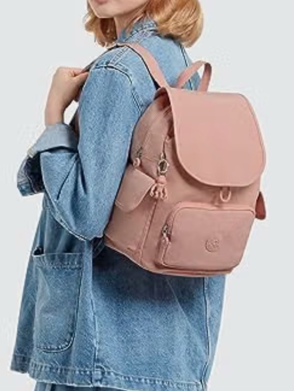 Kipling Blush Pink Backpack with Front Pocket NWT